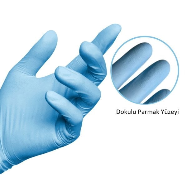 Nitril Eldiven Mavi - XL Beden - Çok Amaçlı - Pudrasız