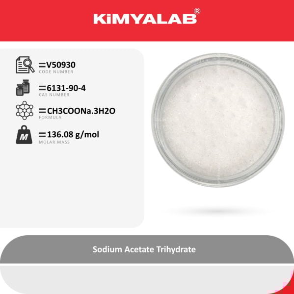 Kimyalab Sodyum Asetat Trihidrat 500g - Sodium Acetate Trihydrate