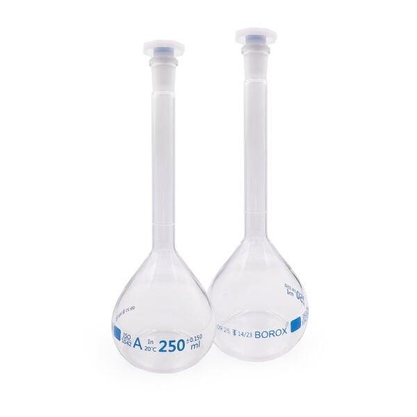 Borox Cam Balon Joje 250 ml - PP Tıpalı - Class A Sertifikalı - Cam Flask - 2 Adet/Paket