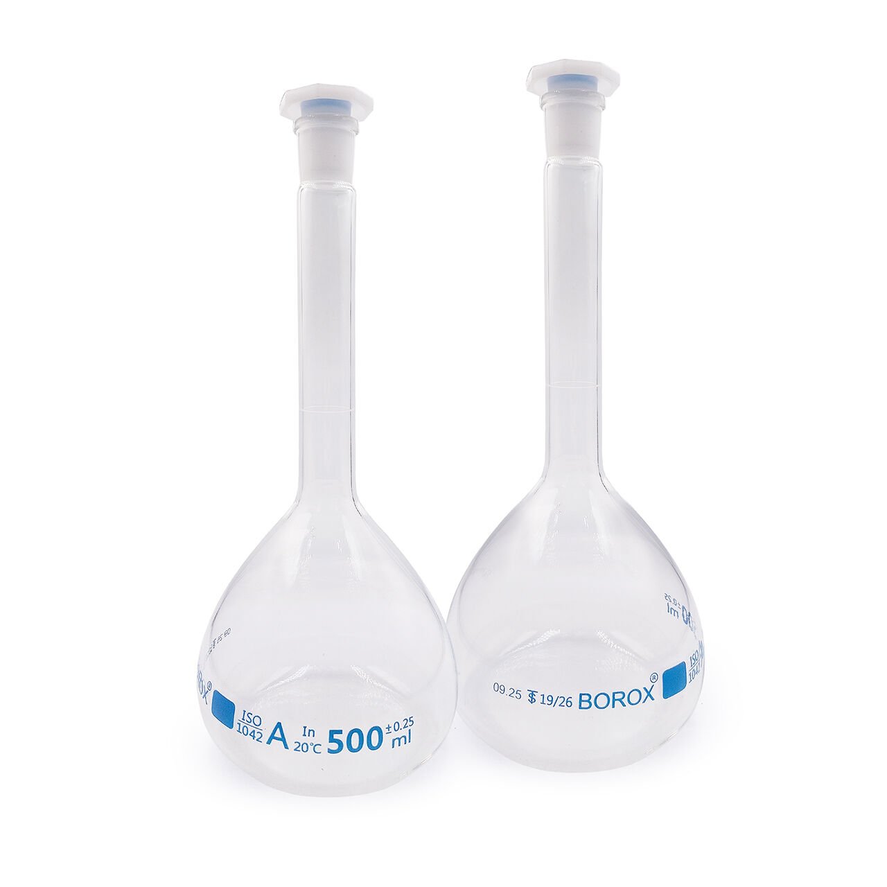 Borox Cam Balon Joje 500 ml - PP Tıpalı - Class A Sertifikalı - Cam Flask - 2 Adet/Paket