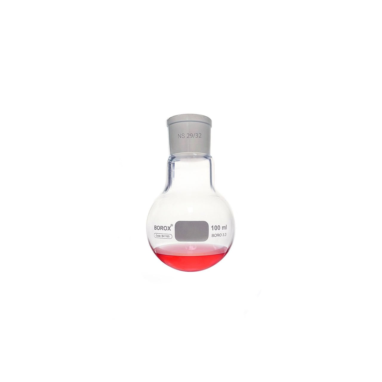 Borox Cam Balon 100 ml - Dibi Yuvarlak - Norm Şilifli 29/32 - Kaynatma Balonu