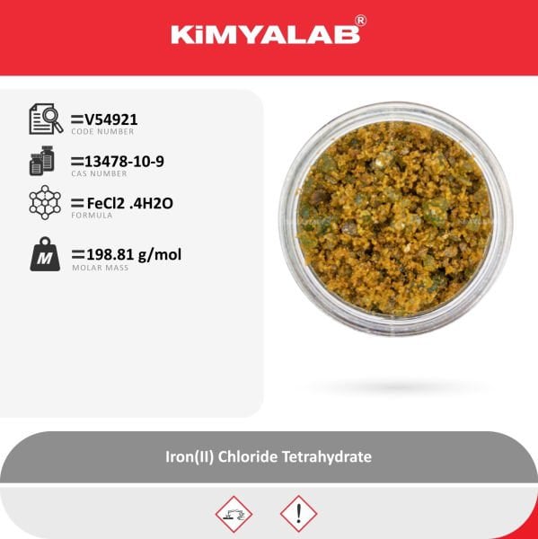 Kimyalab Demir(II) Klorür Tetrahidrat 100gr - Iron(II) Chloride Tetrahydrate