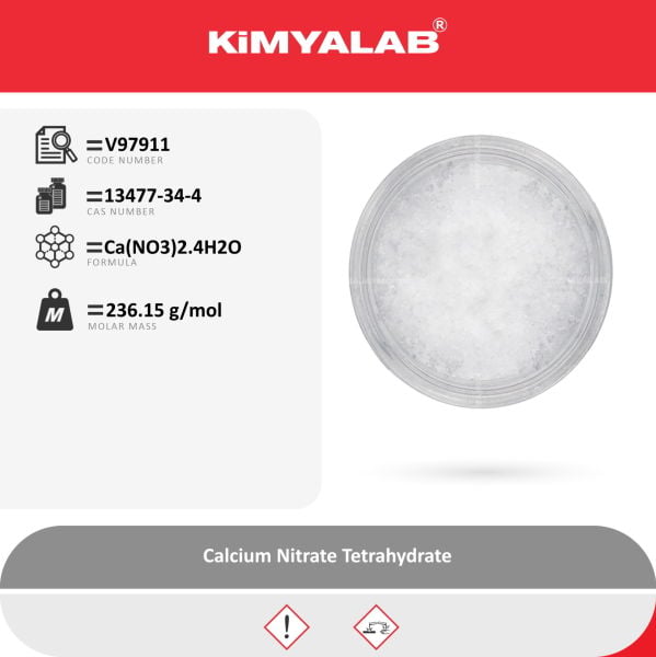 Kimyalab Kalsiyum Nitrat Tetrahidrat 500g - Calcium Nitrate Tetrahydrate