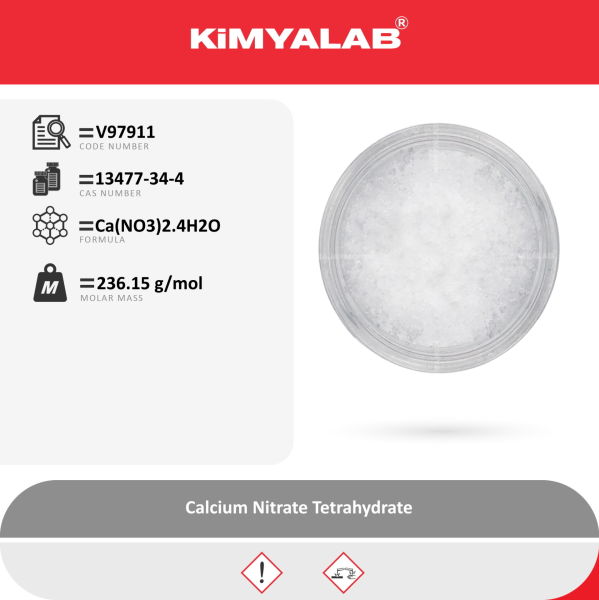 Kimyalab Kalsiyum Nitrat Tetrahidrat 1 Kg - Calcium Nitrate Tetrahydrate