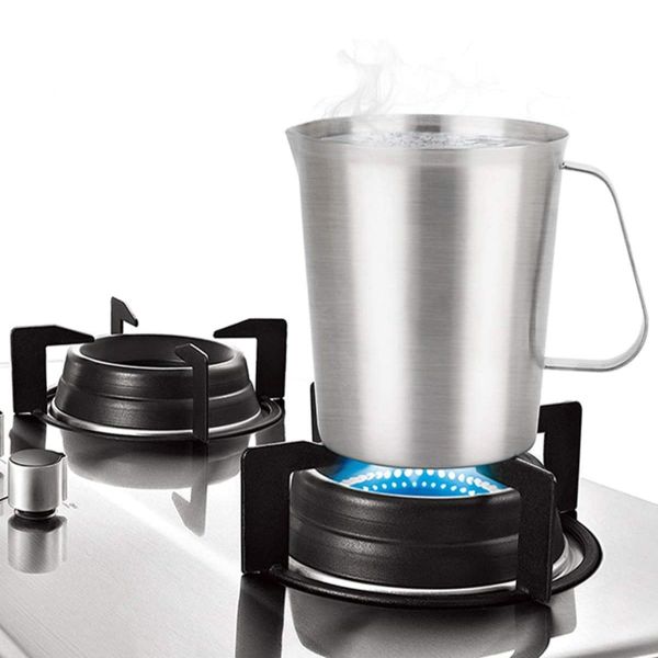 Borox Kulplu Paslanmaz Çelik Beher 500 ml - Ölçekli Beaker - 10 Adet Toptan