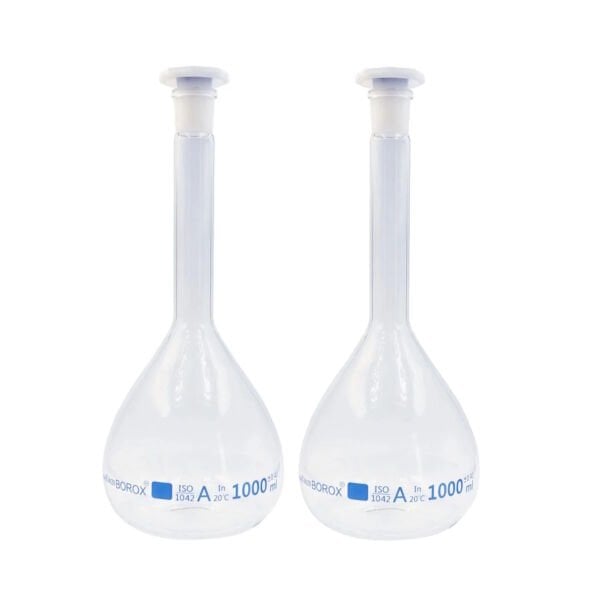 Borox Cam Balon Joje 1000 ml - Tıpalı Class A Sertifikalı - 2 Adet/Koli