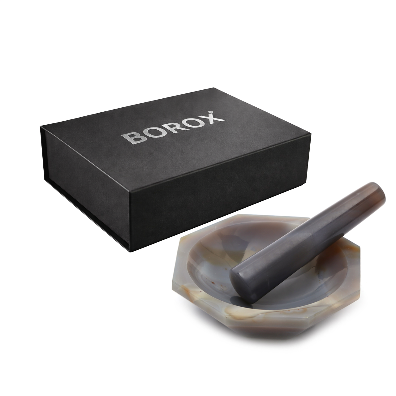 Borox Agat Havan Tokmaklı 140 mm Standart Form - 1 set/paket