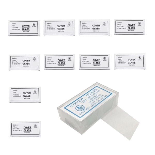 Borox Lamel 24x50mm - Mikroskop Slayt İçin Cover Glass - 100 Paket Toptan
