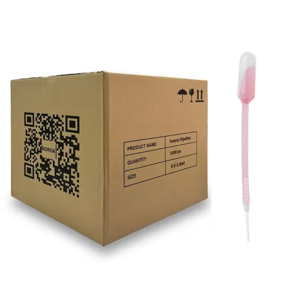 Borox Pastör Pipeti - Plastik Damlalık 0.5-1.0ml - 5000 Adet