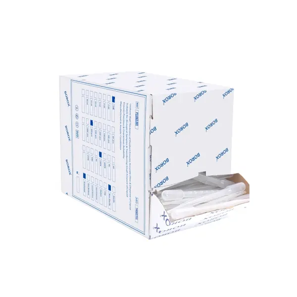 Borox Pastör Pipeti - Plastik Damlalık 0.5-1.0ml - 5000 Adet