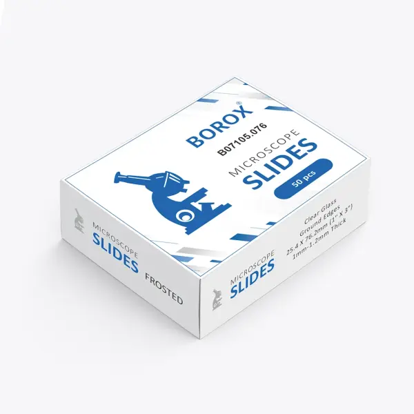 Borox Lam - Tek Kenarı 1/3 Rodajlı Mikroskop Lamı - 50 Paket Toptan