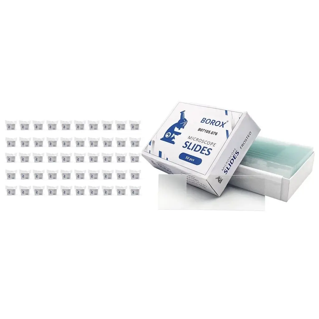Borox Lam - Tek Kenarı 1/3 Rodajlı Mikroskop Lamı - 50 Paket Toptan