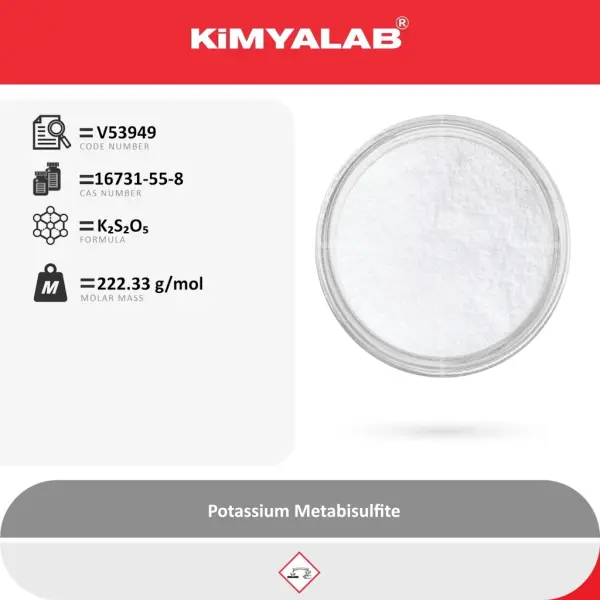 Kimyalab Potasyum Metabisülfit 500g - Potassium Metabisulfite -  Potassium Disulfite
