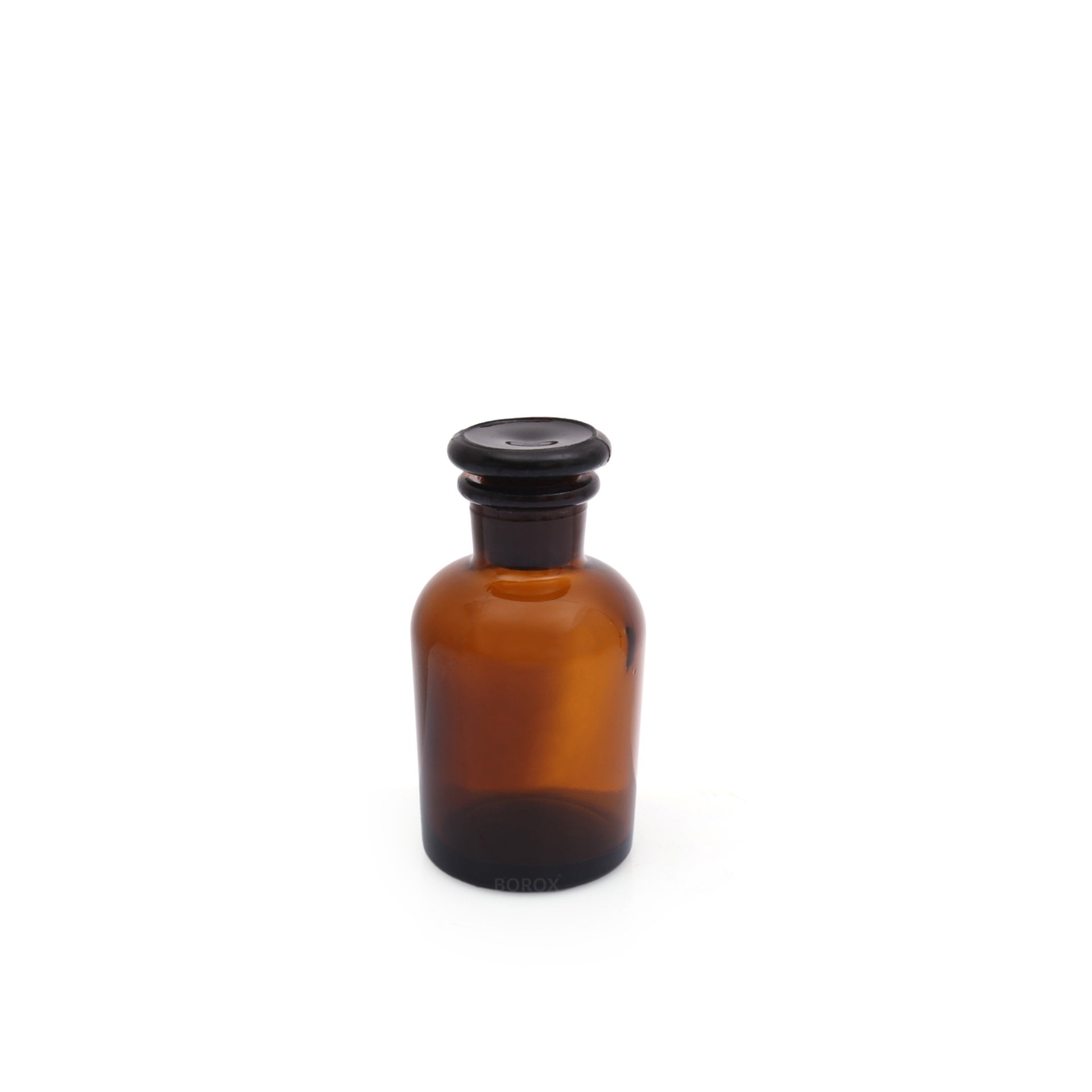 Borox Amber Cam Miyar Şişe 60 ml - Şilifli Cam Tıpalı Şişe