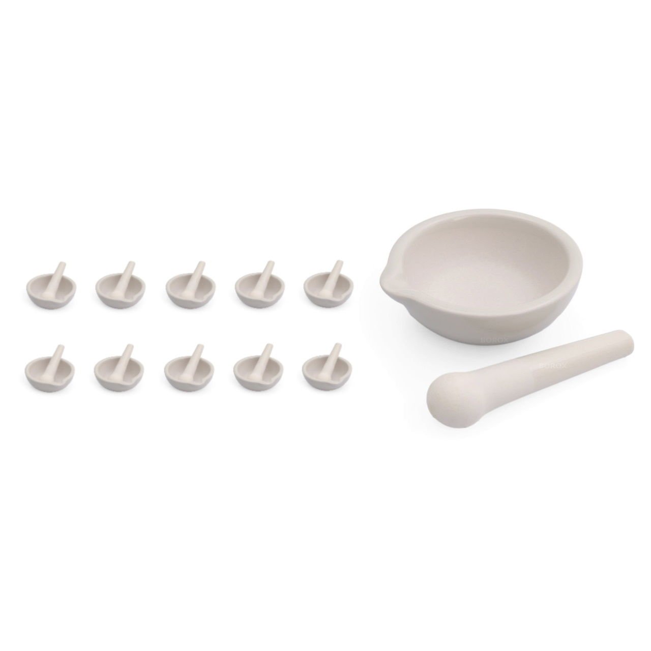 Borox Porselen Havan Tokmaklı 60 mm - 10 set-paket