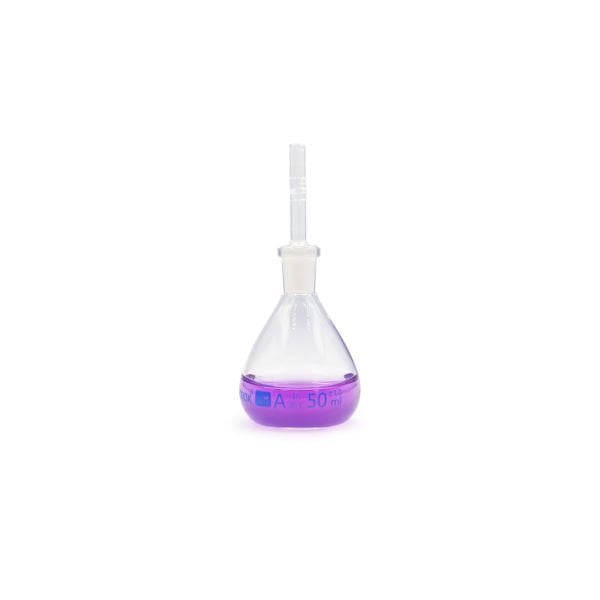 Borox Piknometre 50 ml - Kalibreli - Gay Lussac Tipi - Cam Kapiler Tıpalı - Class A Sertifikalı