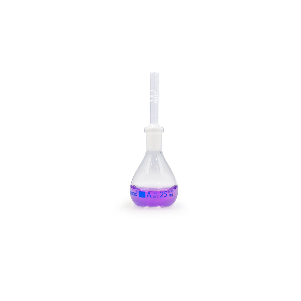 Borox Piknometre 25 ml - Kalibreli - Gay Lussac Tipi - Cam Kapiler Tıpalı - Class A Sertifikalı