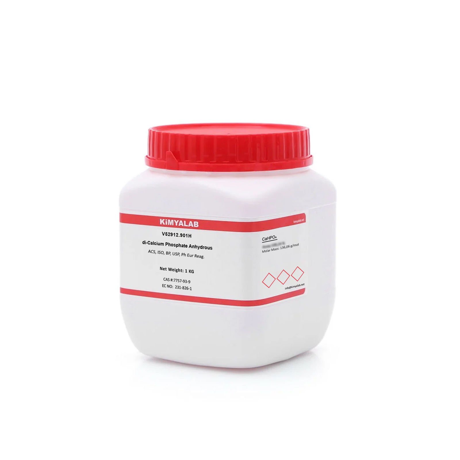 Kimyalab Dikalsiyum Fosfat 1 Kg - di-Calcium Phosphate Anhydrous