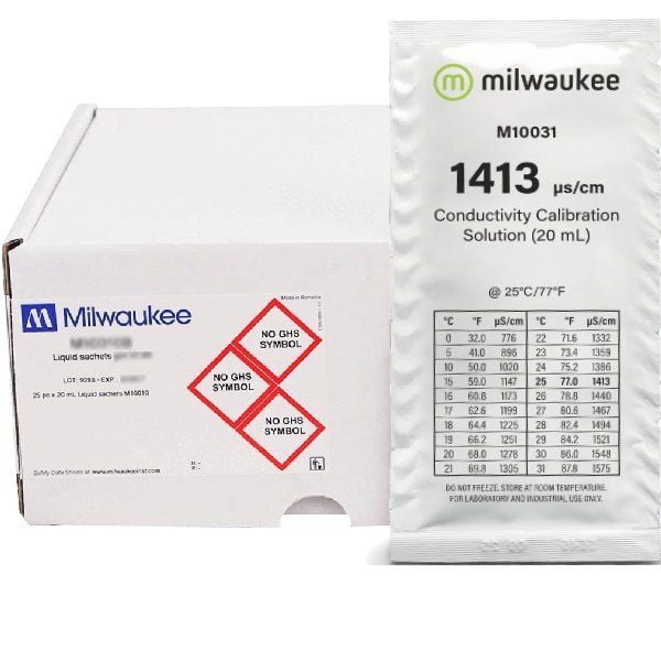 Milwaukee M10031 İletkenlik Kalibrasyon Çözeltisi 1413 µS - 25adet/Paket
