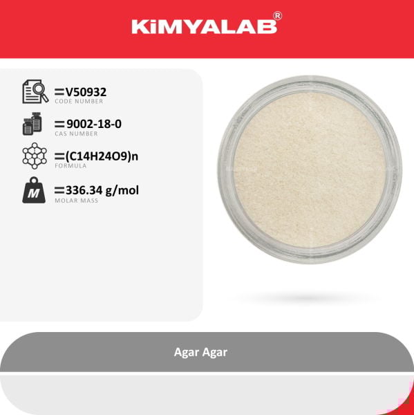 Kimyalab Agar Agar - E406 - Toz Bitkisel Jelatin - 4 Kg-HDPE Varil
