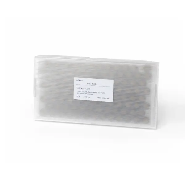 Borox Kapaklı Amber Cam Şişe 10ml - Crimp Vial ND20 - Dibi Düz - 100 Adet/Paket