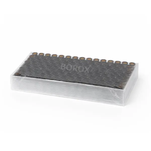 Borox Kapaklı Amber Cam Şişe 10ml - Crimp Vial ND20 - Dibi Düz - 100 Adet/Paket