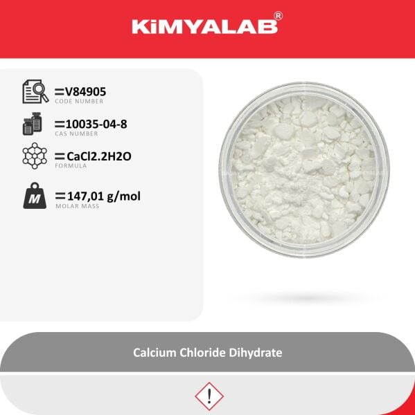 Kimyalab Kalsiyum Klorür Payet - Calcium Chloride Dihydrate - 5 Kg-HDPE Varil