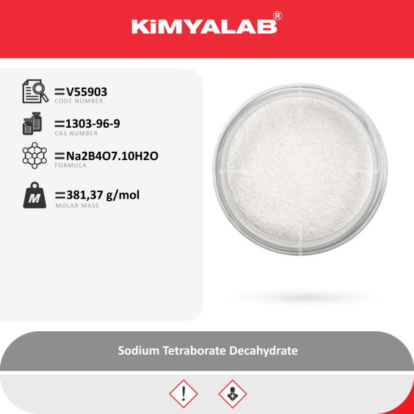 Kimyalab Boraks Dekahidrat - Disodyum Tetraborat - 5 Kg-HDPE Varil