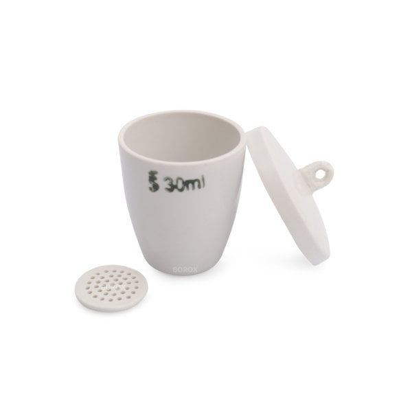 Borox Porselen Kroze Kapaklı 30 ml - Çap 42mm - Dibi Delikli