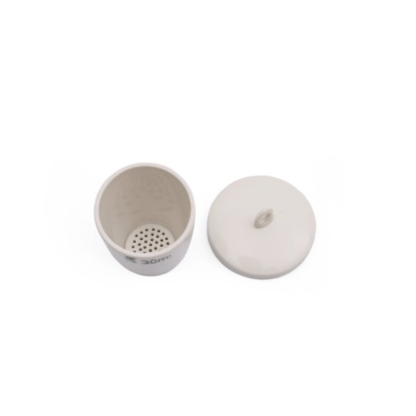 Borox Porselen Kroze Kapaklı 30 ml - Çap 42mm - Dibi Delikli