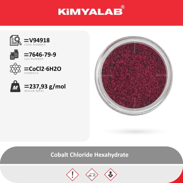 Kimyalab Kobalt Klorür - Cobalt II Chloride Hexahydrate - 5 Kg-HDPE Varil