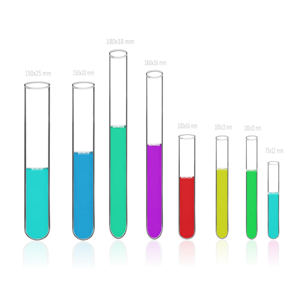 Borox Cam Deney Tüpü 25x150 mm - Test Tüpü 20 Adet-Paket