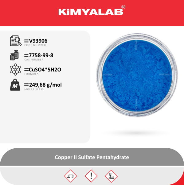 Kimyalab Bakır II Sülfat Pentahidrat - Copper II Sulfate Pentahydrate - 5 Kg-HDPE Varil