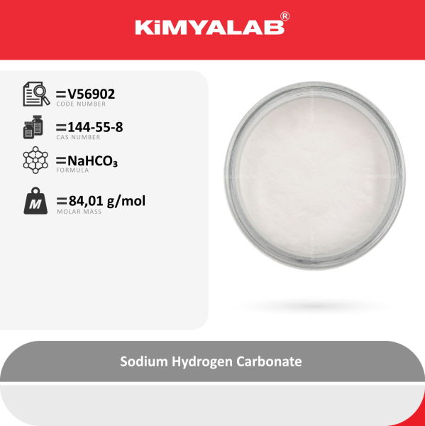 Kimyalab Sodyum Hidrojen Karbonat - Farma Kalite - Sodium Hydrogen Carbonate USP - Sodyum Bikarbonat - 5 Kg-HDPE Varil
