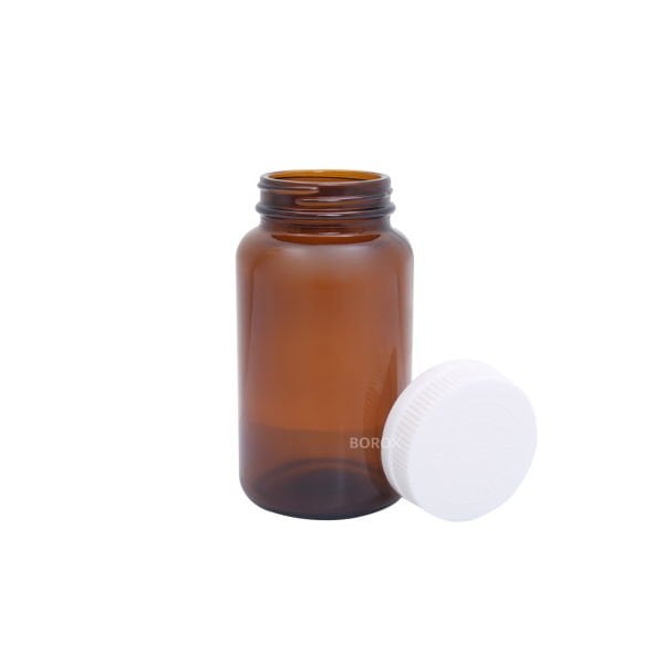 Borox Amber Cam Şişe 300ml - Bastır Aç Kapaklı Şişe 50 Adet Toptan