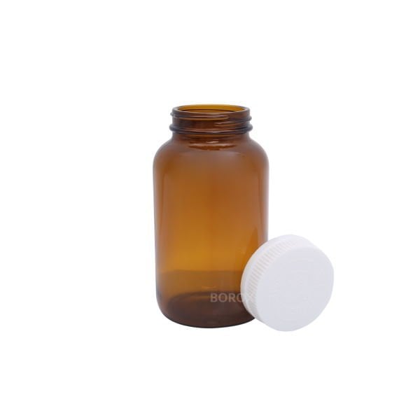 Borox Amber Cam Şişe 400ml - Bastır Aç Kapaklı Şişe 50 Adet Toptan