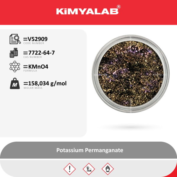 Kimyalab Potasyum Permanganat - Potassium Permanganate - 5 Kg-HDPE Varil