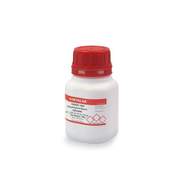 Kimyalab Polietilen Glikol 100g - Polietilen Glikol 8000 - Polyethylene Glycol PEG 8000