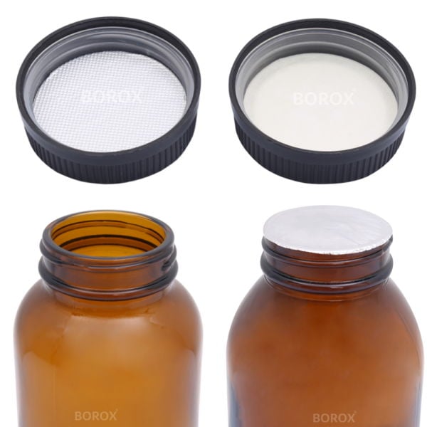 Borox Amber Cam Şişe 400ml - Bastır Aç Kapaklı Şişe 50 Adet Toptan