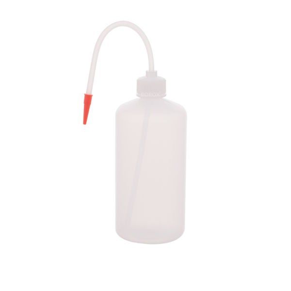 Borox Piset 500 ml - Renkli Yıkama Şişesi - Şeffaf - PE Plastik Uzun Form - 12 Adet/Toptan