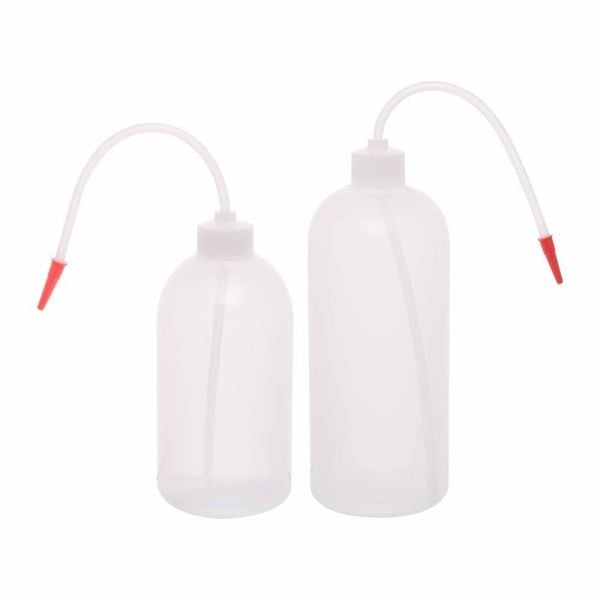 Borox Piset 500 ml - Renkli Yıkama Şişesi - Şeffaf - PE Plastik Uzun Form - 12 Adet/Toptan