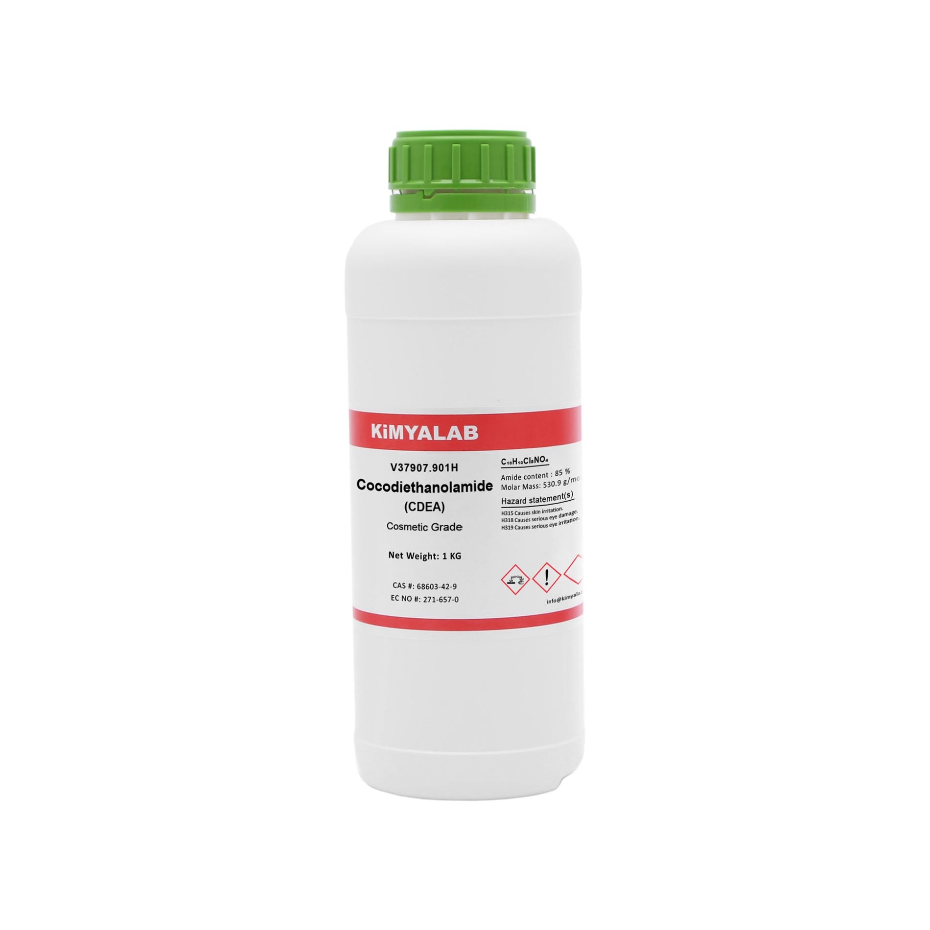 Kimyalab Kokamid DEA 1Kg - Kokomid - Cocodiethanolamid CDEA - Cocoamide DEA