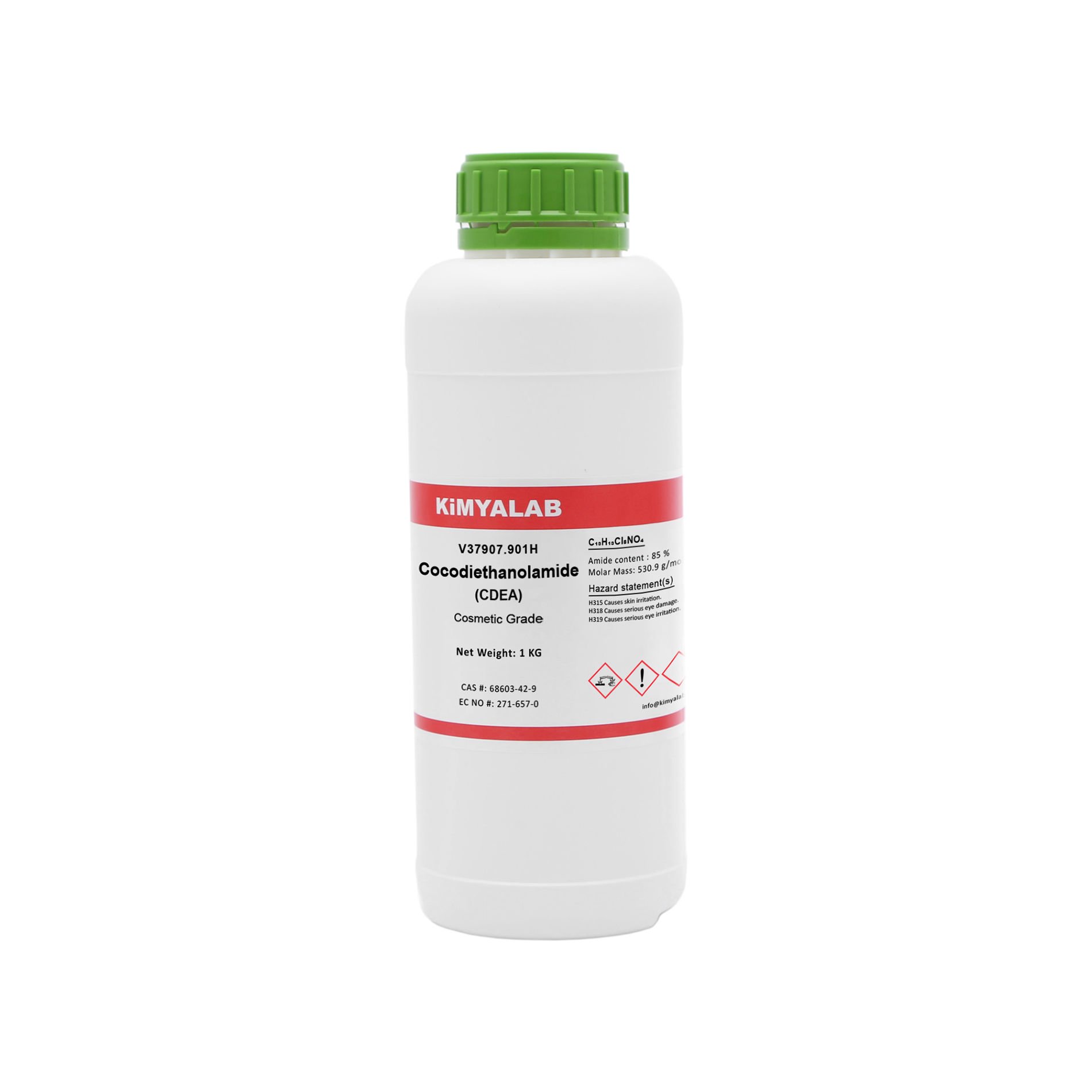 Kimyalab Kokamid DEA 1Kg - Kokomid - Cocodiethanolamid CDEA - Cocoamide DEA