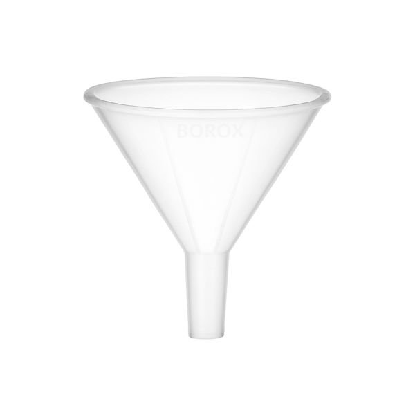 Borox Plastik Toz Huni 100mm - Laboratuvar Hunisi - Paralel Gövde - 36 Adet/Toptan