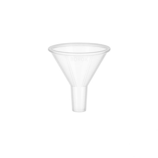 Borox Plastik Toz Huni 65mm - Laboratuvar Hunisi - Paralel Gövde - 36 Adet/Toptan