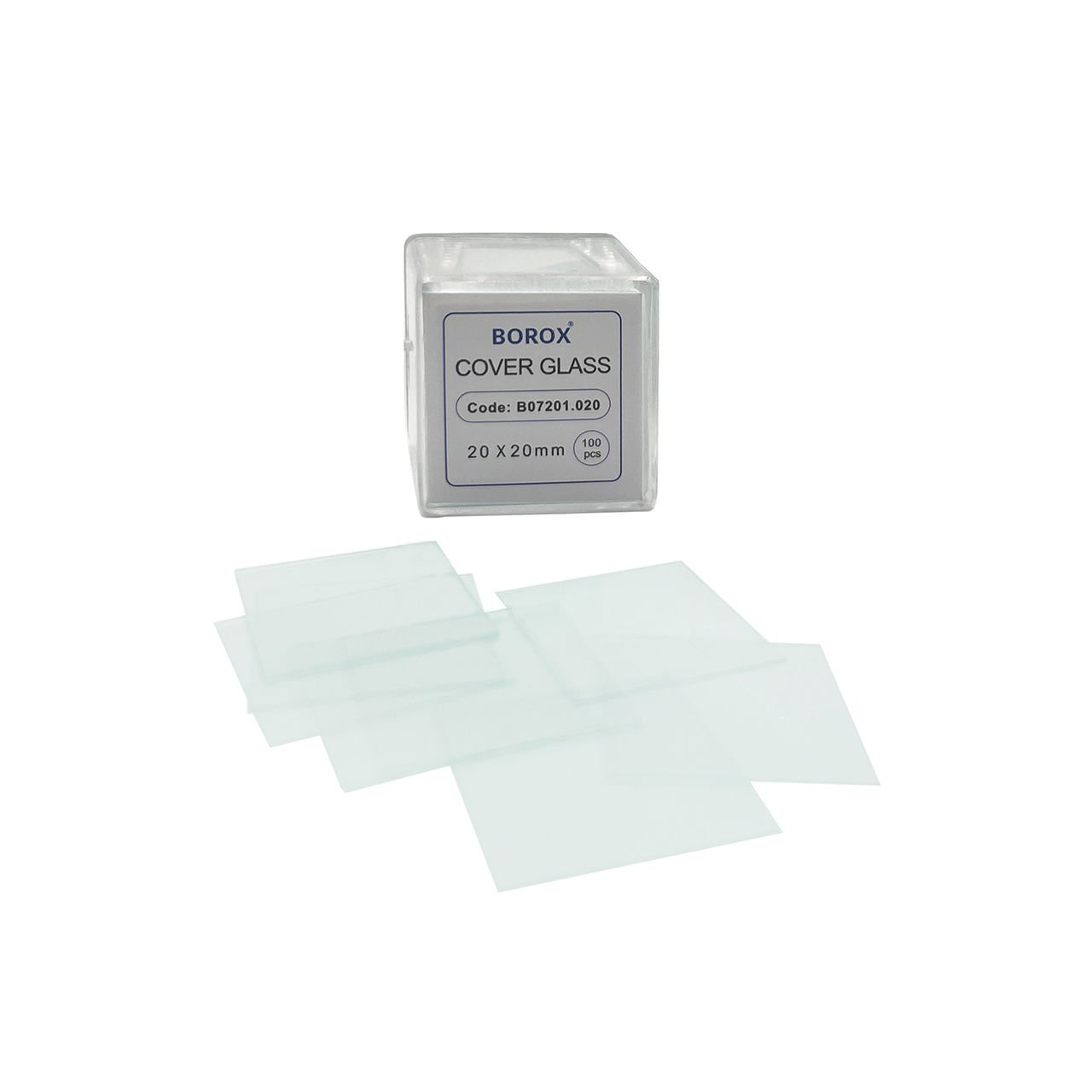 Borox Lamel 20x20mm - Mikroskop Slayt İçin 100lü Cover Glass