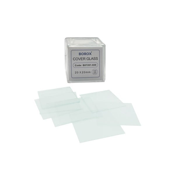 Borox Lamel 20x20mm - Mikroskop Slayt İçin 100lü Cover Glass
