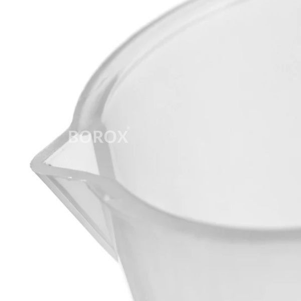 Borox Plastik Beher 250 ml - Ölçü Kabı - Mavi Skala - 12 Adet/Toptan