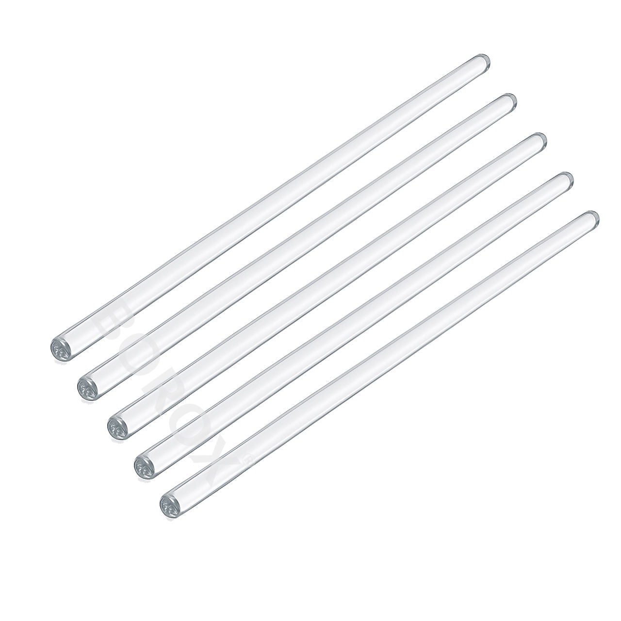 Borox Cam Baget 8x300 mm - İçi Dolu Çubuk Glass Stirring Bar