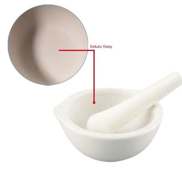 Borox Porselen Havan Tokmaklı 60ml - 18 Set/Toptan